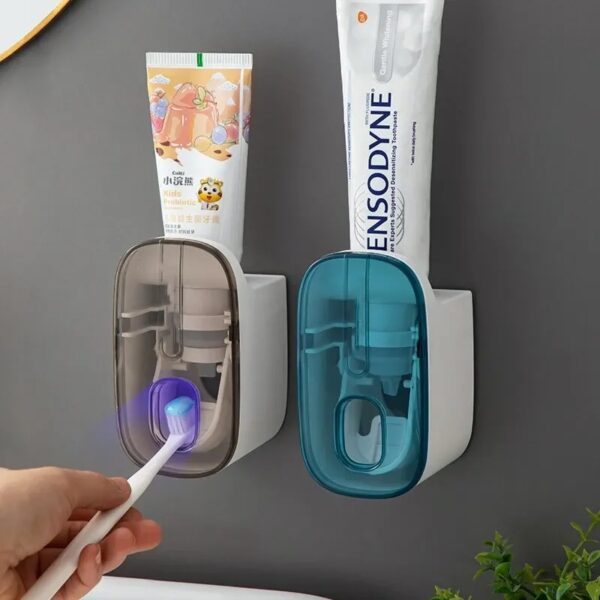 1 PCS Automatic Toothpaste Dispenser Bathroom Accessories Wall Mount Lazy Toothpaste Squeezer Toothbrush Holder - Image 2
