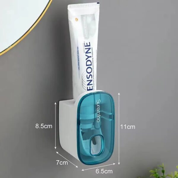 1 PCS Automatic Toothpaste Dispenser Bathroom Accessories Wall Mount Lazy Toothpaste Squeezer Toothbrush Holder - Image 3