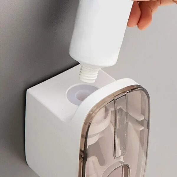 1 PCS Automatic Toothpaste Dispenser Bathroom Accessories Wall Mount Lazy Toothpaste Squeezer Toothbrush Holder - Image 8