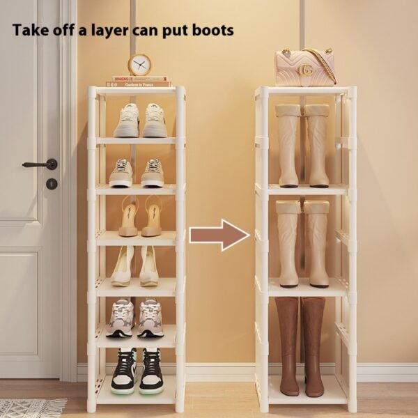 Multiple Layers Shoe Organizer Shoe Rack Organizer Space Saving Rack For Wall Corner Stackable Shelf For Rental House Door - Image 2