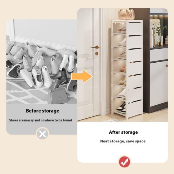Multiple Layers Shoe Organizer Shoe Rack Organizer Space Saving Rack For Wall Corner Stackable Shelf For Rental House Door - Image 7