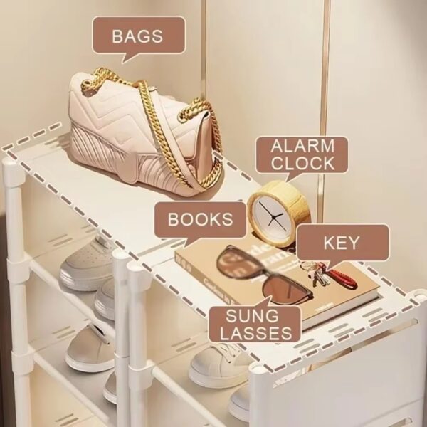Multiple Layers Shoe Organizer Shoe Rack Organizer Space Saving Rack For Wall Corner Stackable Shelf For Rental House Door - Image 9