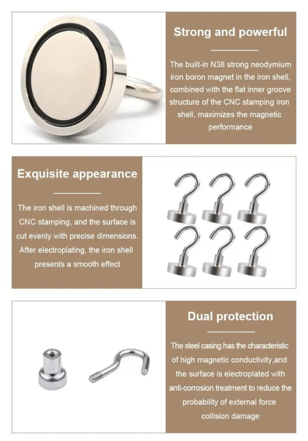E10/12/16/32mm Strong Magnetic Hooks Multi-Purpose Storage Home Kitchen Bar Storage Key Storage Hooks Bathroom Hangers - Image 4