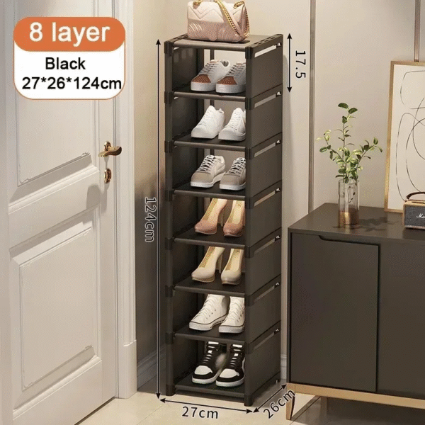 Multiple Layers Shoe Organizer Shoe Rack Organizer Space Saving Rack For Wall Corner Stackable Shelf For Rental House Door - Image 3