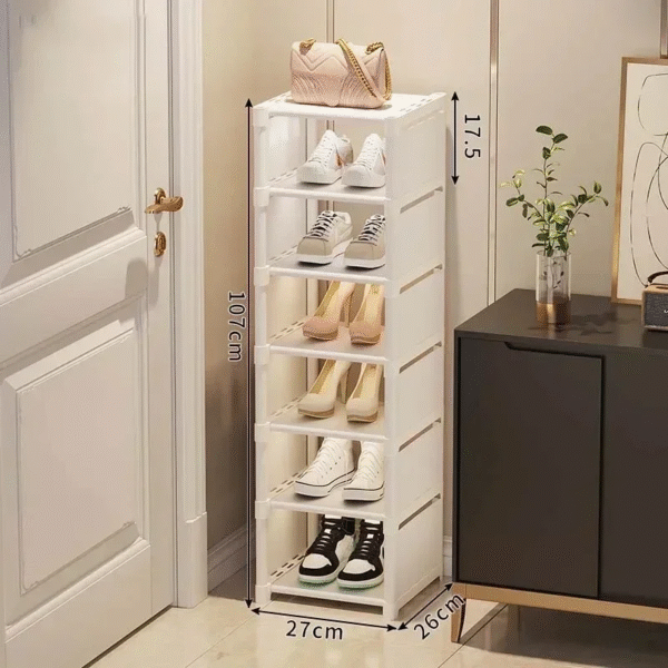 Multiple Layers Shoe Organizer Shoe Rack Organizer Space Saving Rack For Wall Corner Stackable Shelf For Rental House Door - Image 4