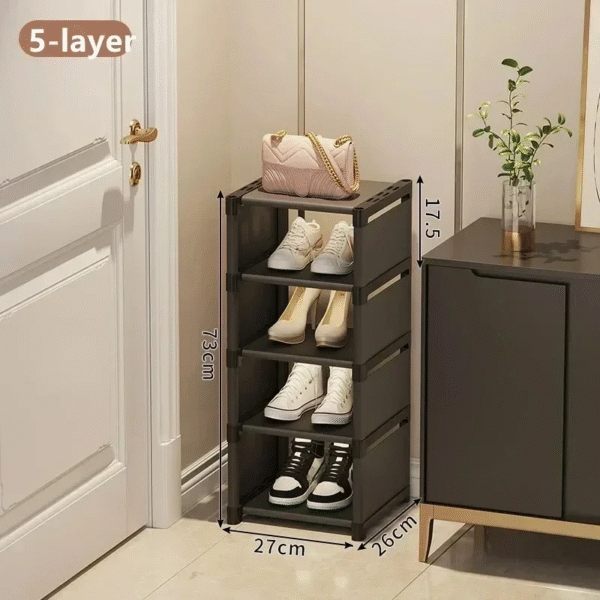 Multiple Layers Shoe Organizer Shoe Rack Organizer Space Saving Rack For Wall Corner Stackable Shelf For Rental House Door - Image 5