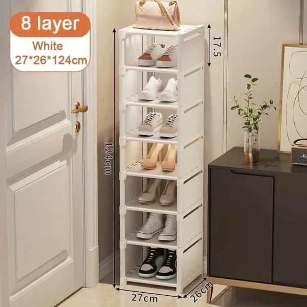 Multiple Layers Shoe Organizer Shoe Rack Organizer Space Saving Rack For Wall Corner Stackable Shelf For Rental House Door - Image 6