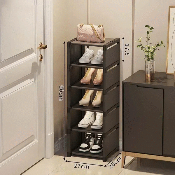 Multiple Layers Shoe Organizer Shoe Rack Organizer Space Saving Rack For Wall Corner Stackable Shelf For Rental House Door - Image 11