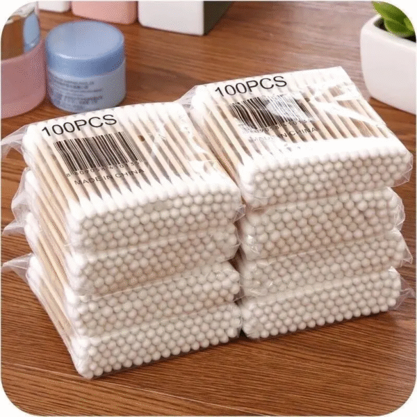 100pcs/500pcs Double Head Wood Cotton Swab Nose Ears Cleaning Women Makeup Tools Lipstik Cotton Buds Tip Sticks - Image 10