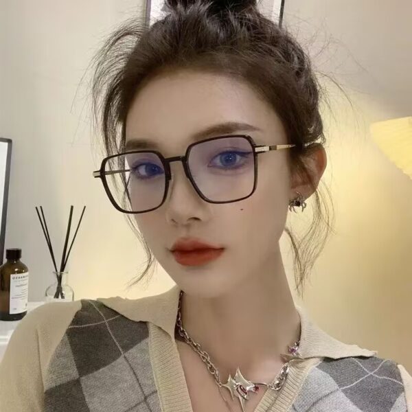 Photochromic Anti Radiation Glasses Metal Eyeglass For Woman Men - Image 2