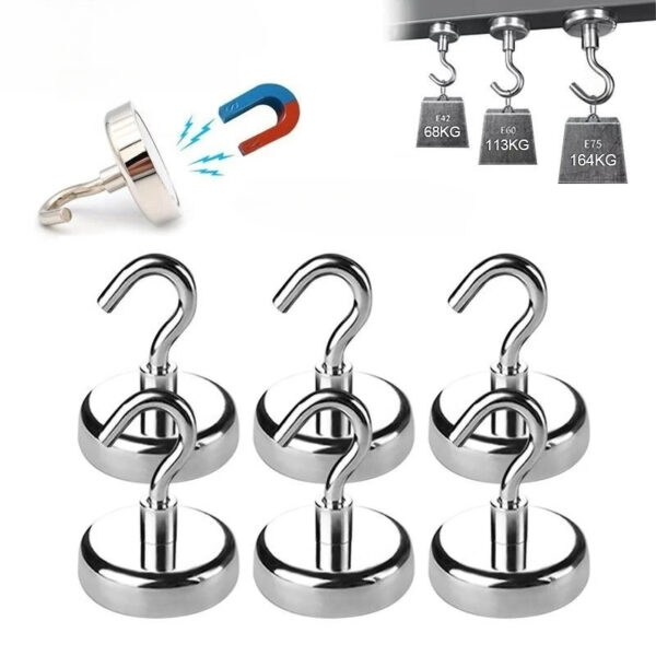 E10/12/16/32mm Strong Magnetic Hooks Multi-Purpose Storage Home Kitchen Bar Storage Key Storage Hooks Bathroom Hangers - Image 8