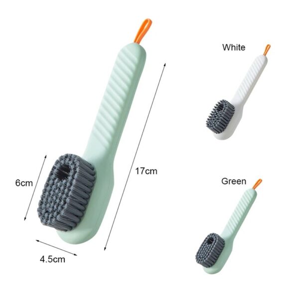 Multifunction Cleaning Shoe Brush Soft Automatic Liquid Shoe Brush Long Handle Clothes Soap Brush With Hook Clean Tool - Image 3